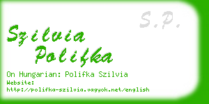 szilvia polifka business card